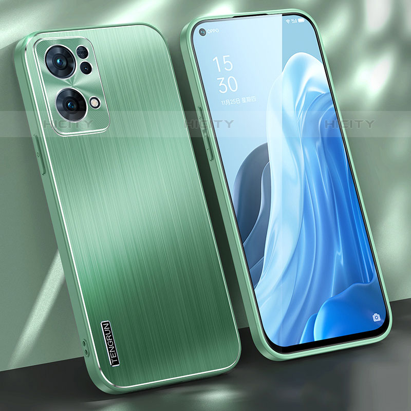 Custodia Lusso Alluminio e Silicone Laterale Cover J01 per Oppo Reno7 Pro 5G