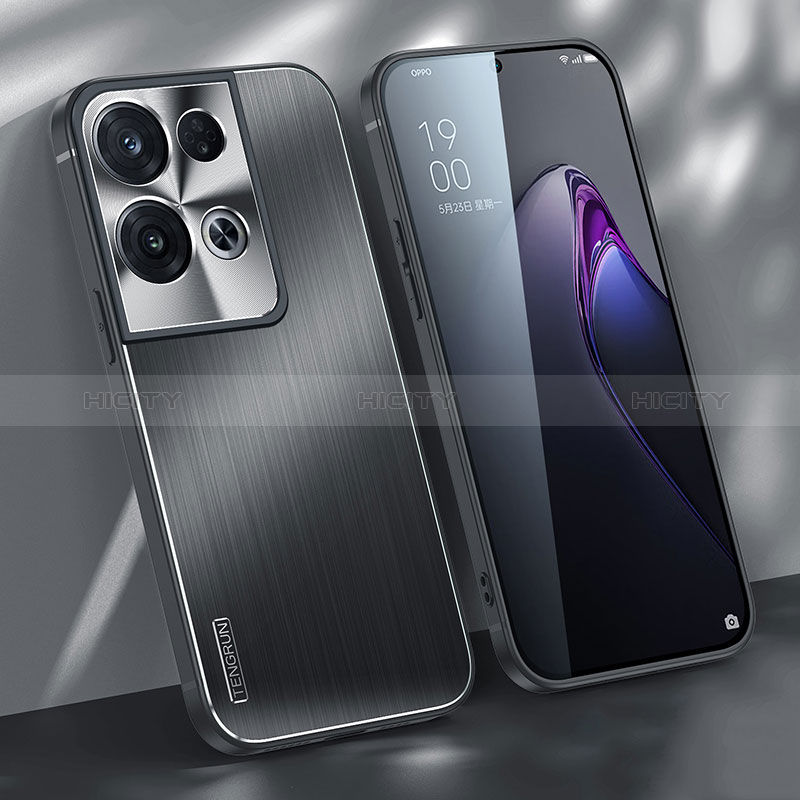 Custodia Lusso Alluminio e Silicone Laterale Cover J01 per Oppo Reno9 Pro+ Plus 5G