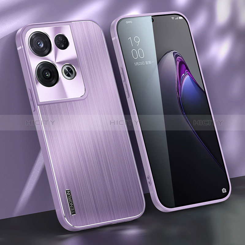 Custodia Lusso Alluminio e Silicone Laterale Cover J01 per Oppo Reno9 Pro+ Plus 5G