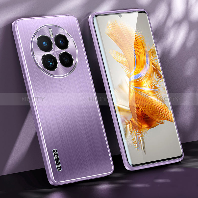 Custodia Lusso Alluminio e Silicone Laterale Cover JL1 per Huawei Mate 50 Viola