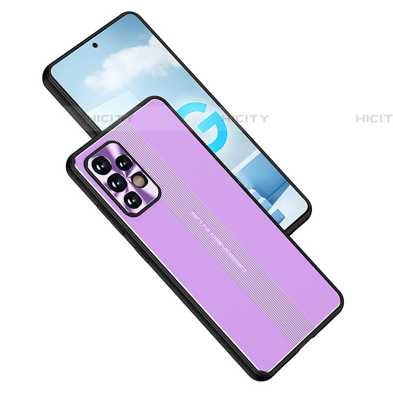 Custodia Lusso Alluminio e Silicone Laterale Cover JL1 per Samsung Galaxy A52 4G Viola