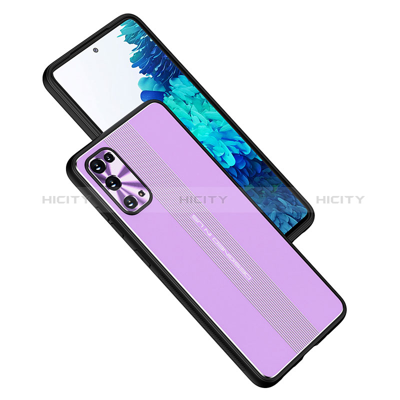 Custodia Lusso Alluminio e Silicone Laterale Cover JL1 per Samsung Galaxy S20 Plus 5G Viola