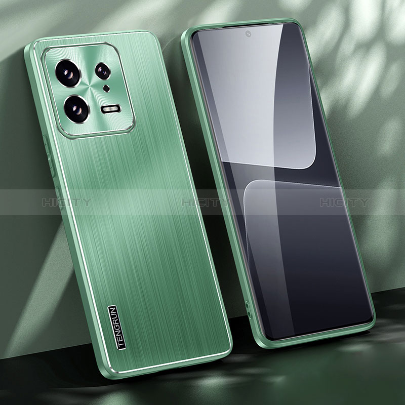 Custodia Lusso Alluminio e Silicone Laterale Cover JL1 per Xiaomi Mi 13 5G Verde