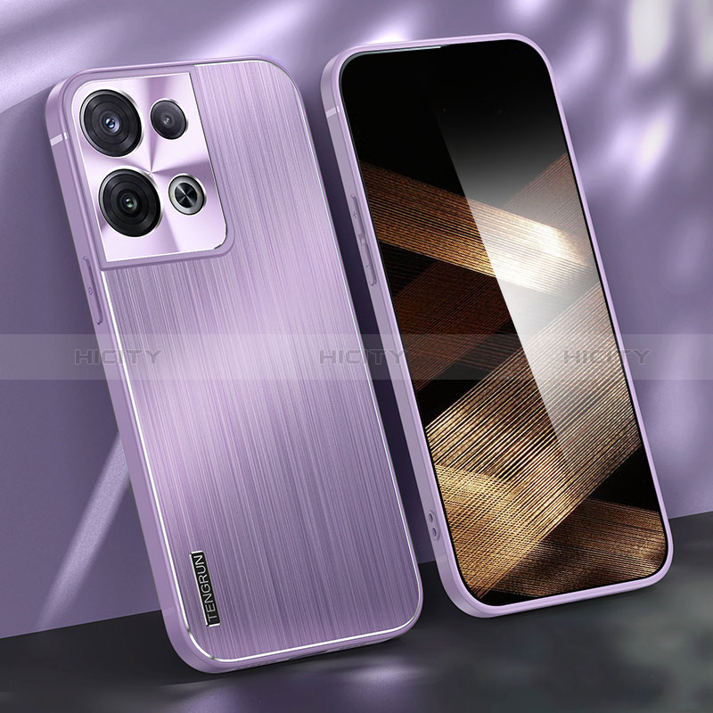 Custodia Lusso Alluminio e Silicone Laterale Cover JL1 per Xiaomi Redmi Note 13 Pro 5G Viola