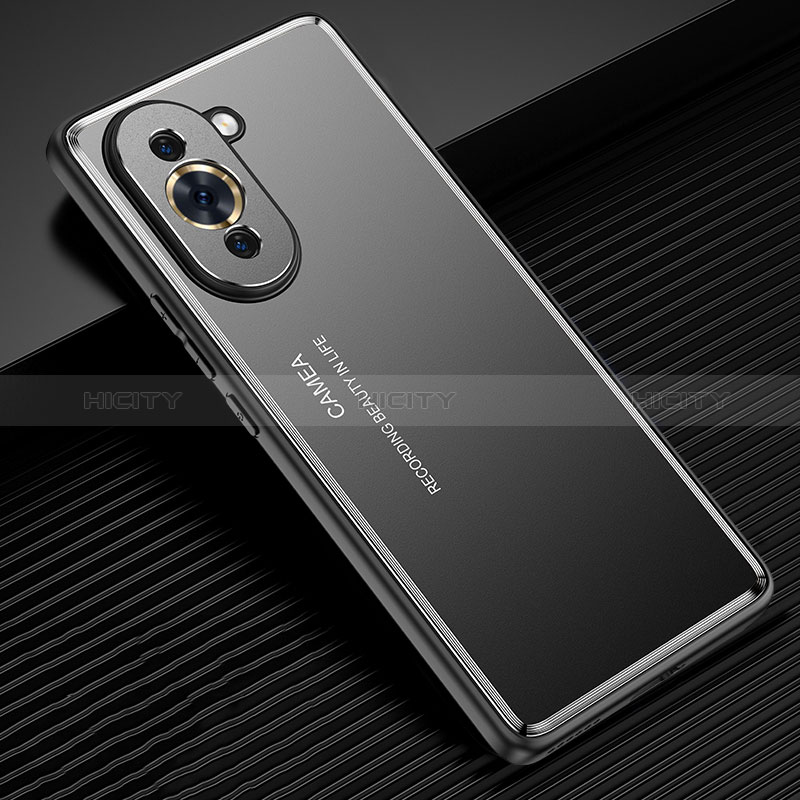 Custodia Lusso Alluminio e Silicone Laterale Cover JL2 per Huawei Nova 10 Nero