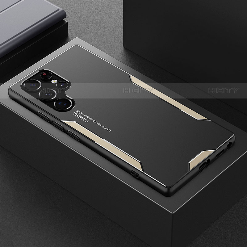 Custodia Lusso Alluminio e Silicone Laterale Cover M01 per Samsung Galaxy S23 Ultra 5G