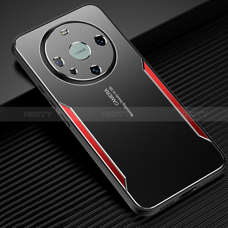 Custodia Lusso Alluminio e Silicone Laterale Cover PB1 per Huawei Mate 60 Pro Rosso