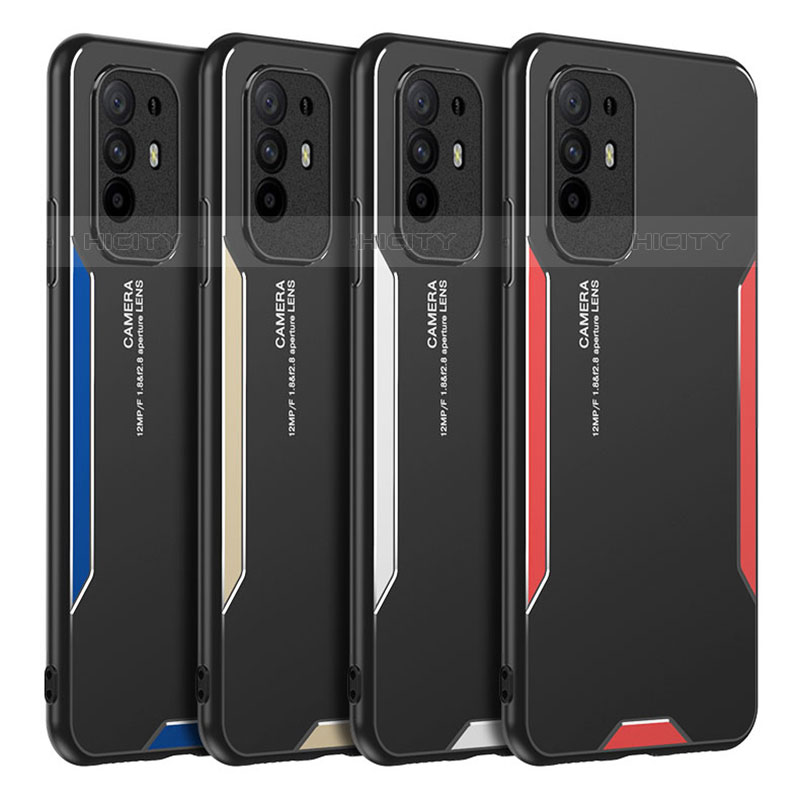 Custodia Lusso Alluminio e Silicone Laterale Cover PB1 per Oppo F19 Pro+ Plus 5G