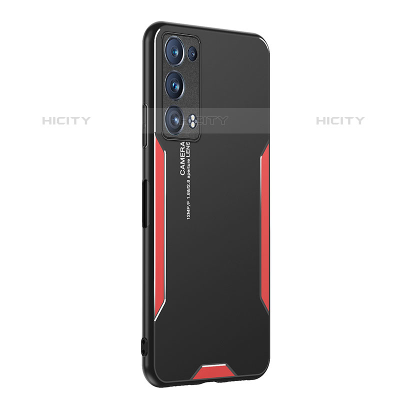 Custodia Lusso Alluminio e Silicone Laterale Cover PB1 per Oppo Reno6 Pro+ Plus 5G