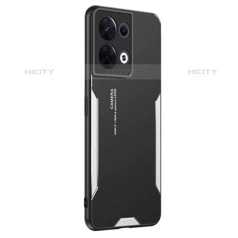 Custodia Lusso Alluminio e Silicone Laterale Cover PB1 per Oppo Reno9 Pro 5G