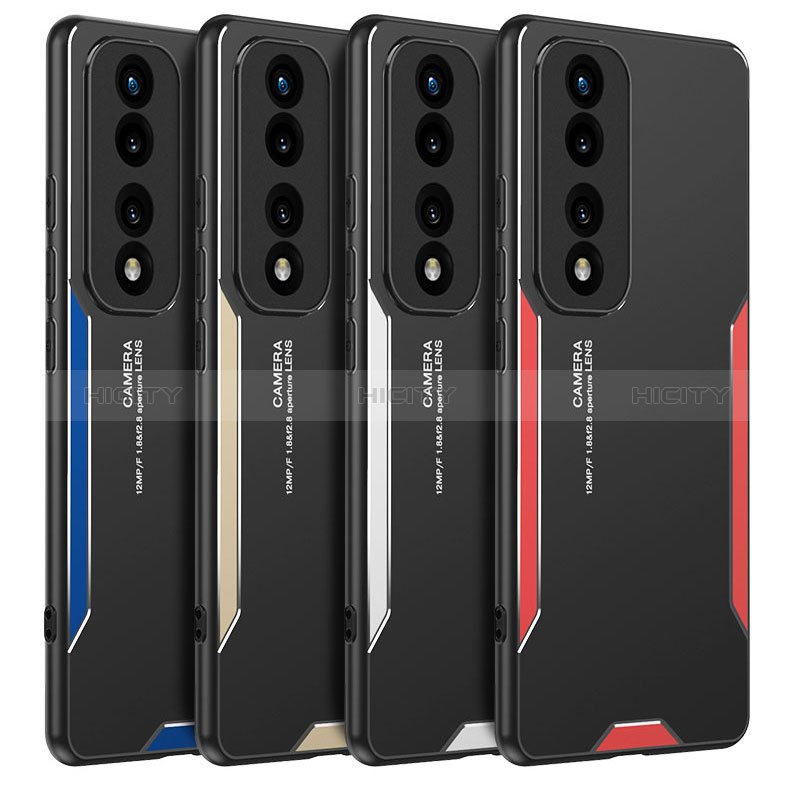 Custodia Lusso Alluminio e Silicone Laterale Cover PB2 per Huawei Honor 70 Pro+ Plus 5G