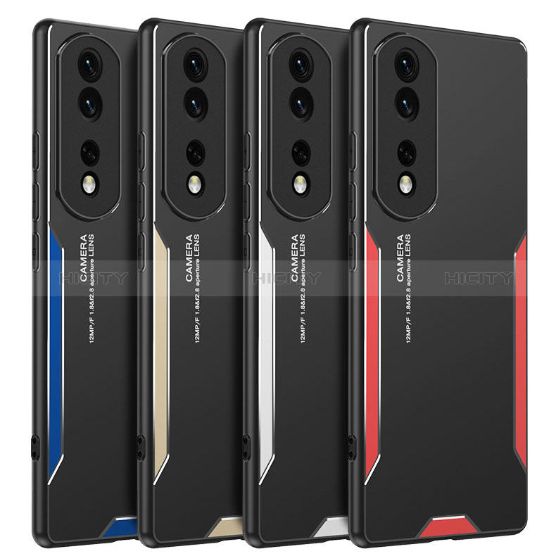 Custodia Lusso Alluminio e Silicone Laterale Cover PB2 per Huawei Honor 80 Pro Flat 5G