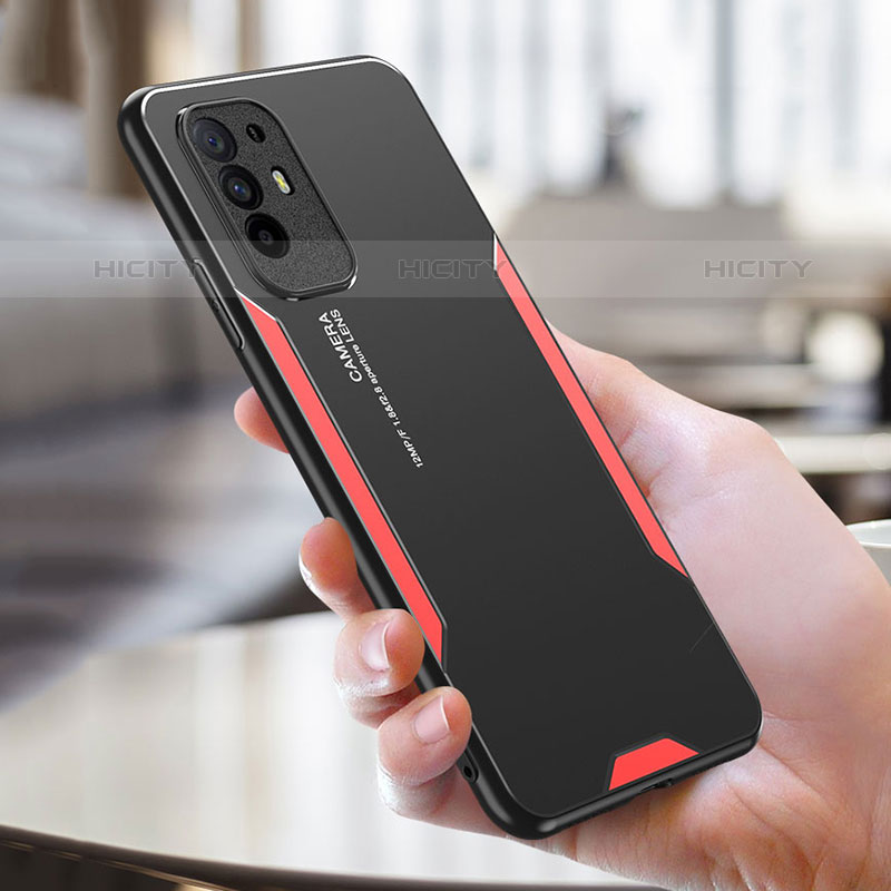 Custodia Lusso Alluminio e Silicone Laterale Cover per Oppo Reno5 Z 5G