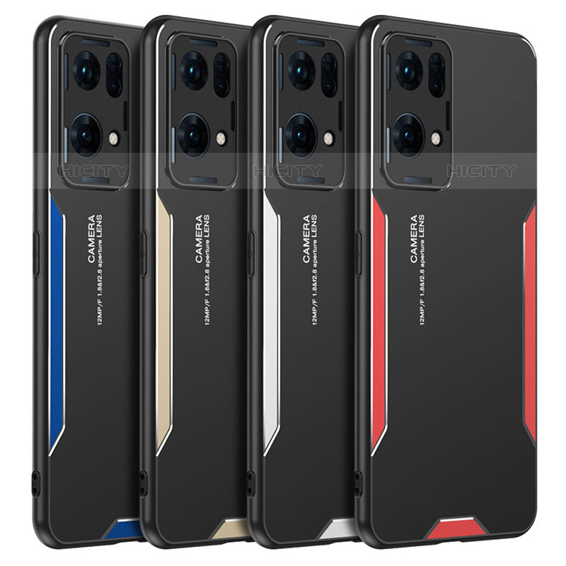 Custodia Lusso Alluminio e Silicone Laterale Cover per Oppo Reno7 Pro 5G