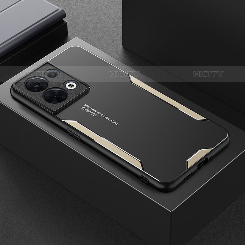 Custodia Lusso Alluminio e Silicone Laterale Cover per Oppo Reno8 5G