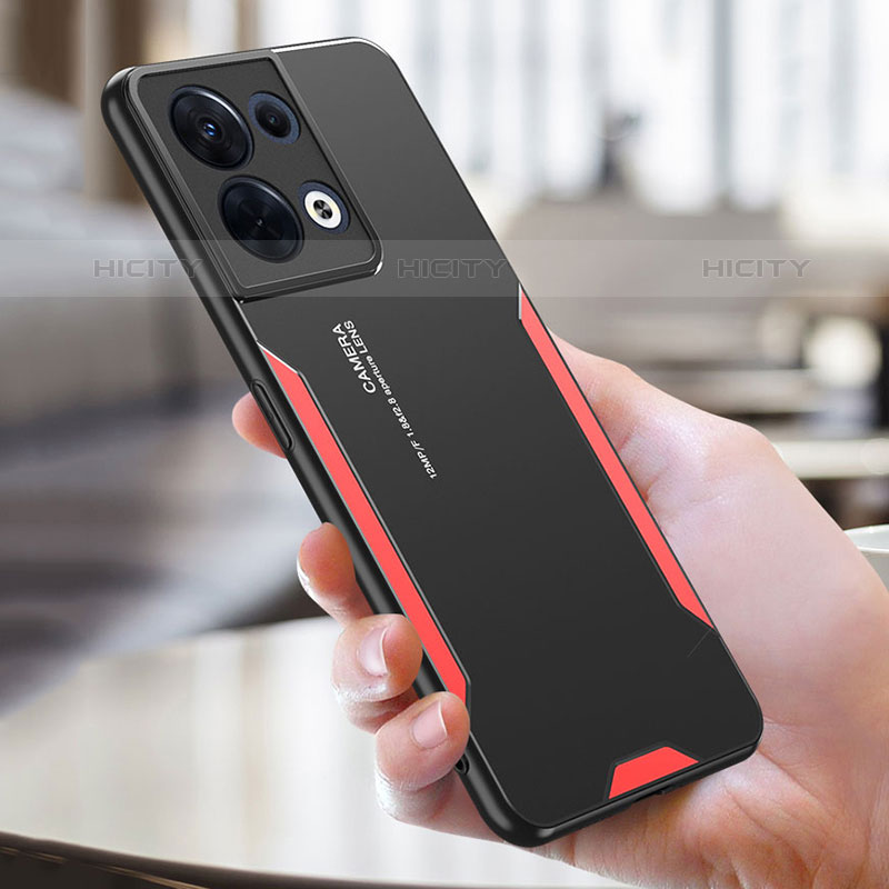 Custodia Lusso Alluminio e Silicone Laterale Cover per Oppo Reno9 5G