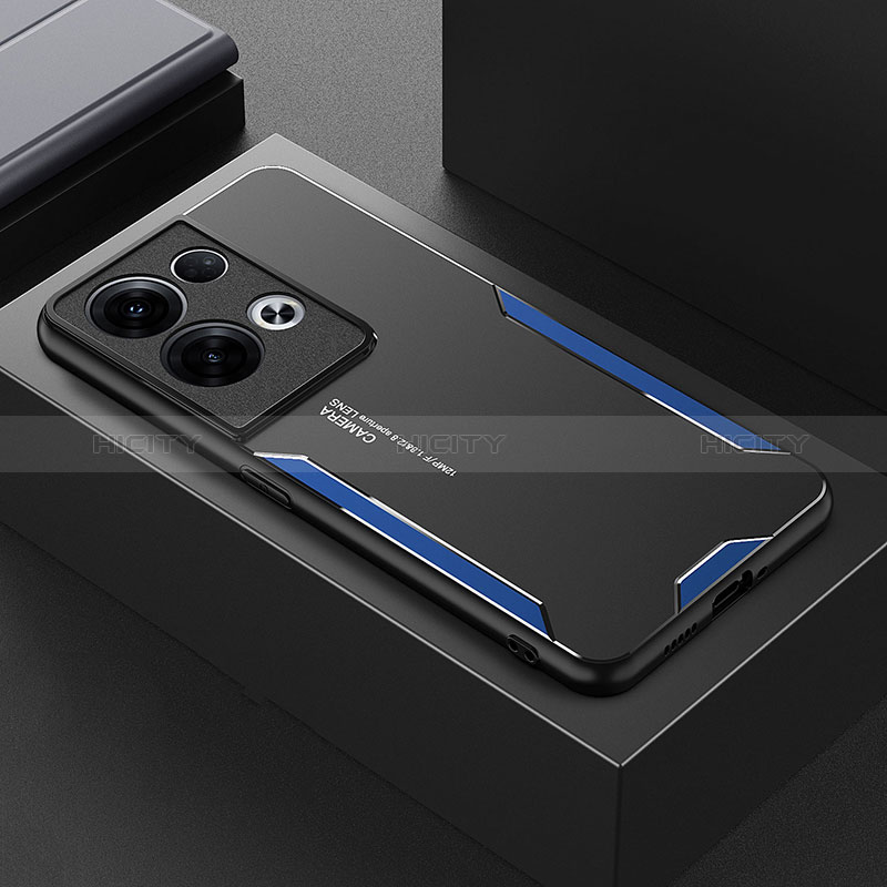 Custodia Lusso Alluminio e Silicone Laterale Cover per Oppo Reno9 Pro+ Plus 5G