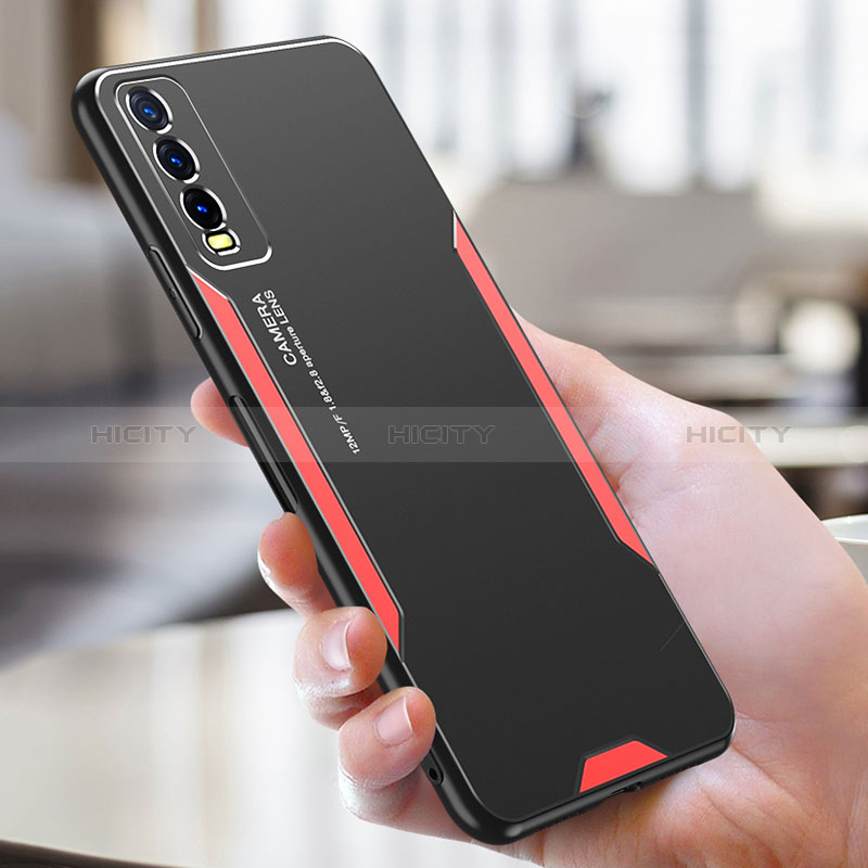 Custodia Lusso Alluminio e Silicone Laterale Cover per Vivo Y12s (2021)