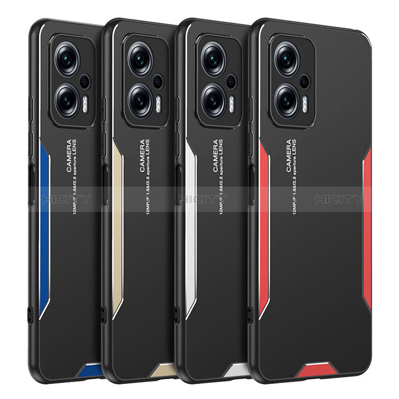 Custodia Lusso Alluminio e Silicone Laterale Cover per Xiaomi Poco X4 GT 5G