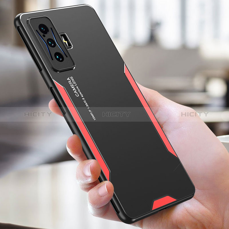 Custodia Lusso Alluminio e Silicone Laterale Cover per Xiaomi Redmi K50 Gaming 5G