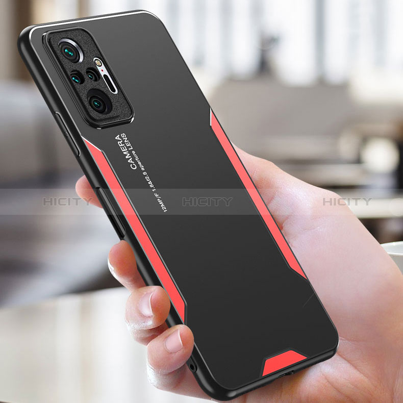 Custodia Lusso Alluminio e Silicone Laterale Cover per Xiaomi Redmi Note 10 Pro 4G