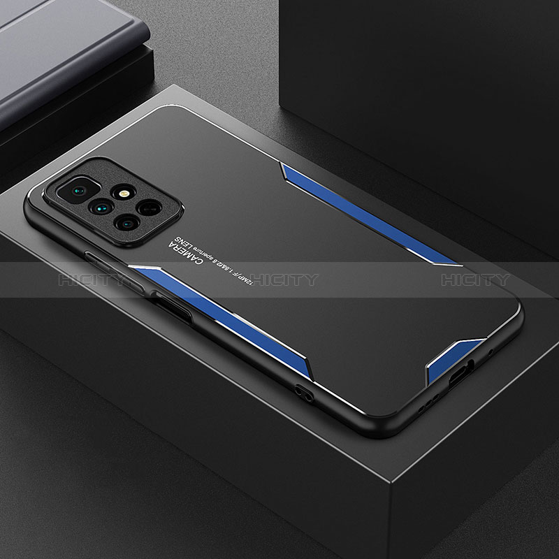 Custodia Lusso Alluminio e Silicone Laterale Cover per Xiaomi Redmi Note 11 4G (2021)
