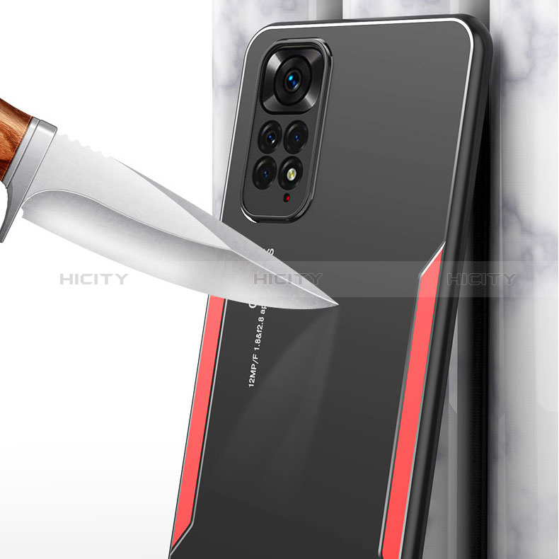 Custodia Lusso Alluminio e Silicone Laterale Cover per Xiaomi Redmi Note 11 4G (2022)