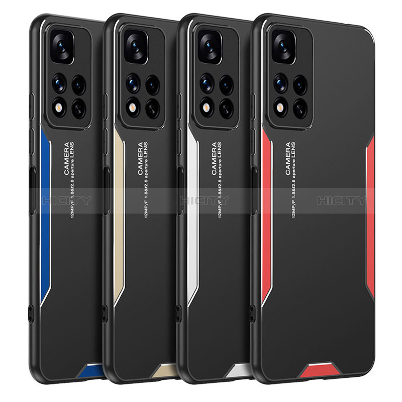 Custodia Lusso Alluminio e Silicone Laterale Cover per Xiaomi Redmi Note 11 Pro+ Plus 5G