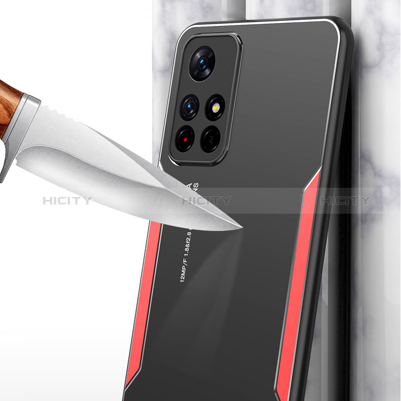 Custodia Lusso Alluminio e Silicone Laterale Cover per Xiaomi Redmi Note 11S 5G
