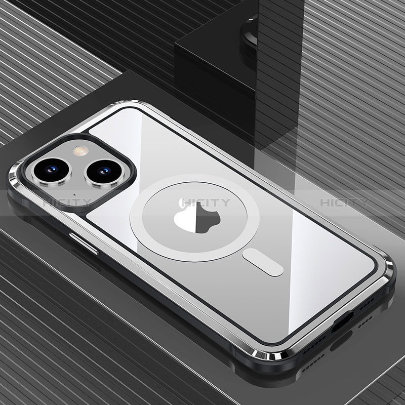 Custodia Lusso Alluminio e Silicone Laterale Cover QC1 per Apple iPhone 14