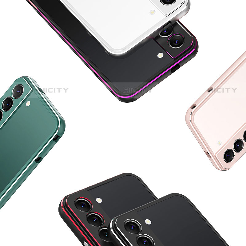 Custodia Lusso Alluminio Laterale Cover A01 per Samsung Galaxy S22 Plus 5G