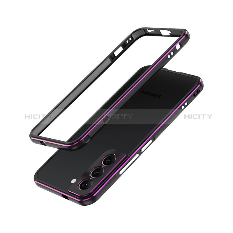 Custodia Lusso Alluminio Laterale Cover A01 per Samsung Galaxy S24 5G Viola