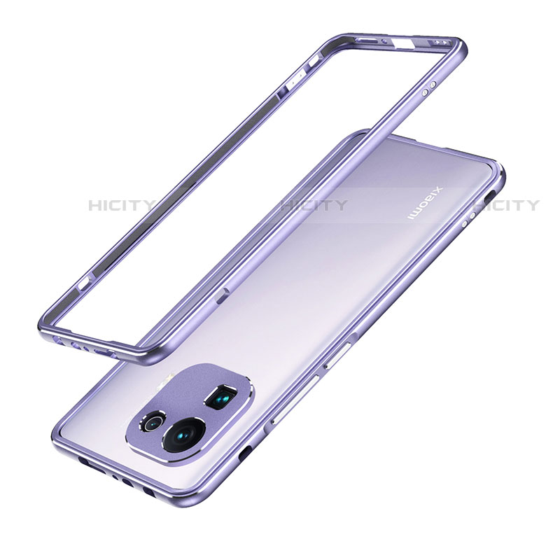 Custodia Lusso Alluminio Laterale Cover A01 per Xiaomi Mi 11 Pro 5G Lavanda