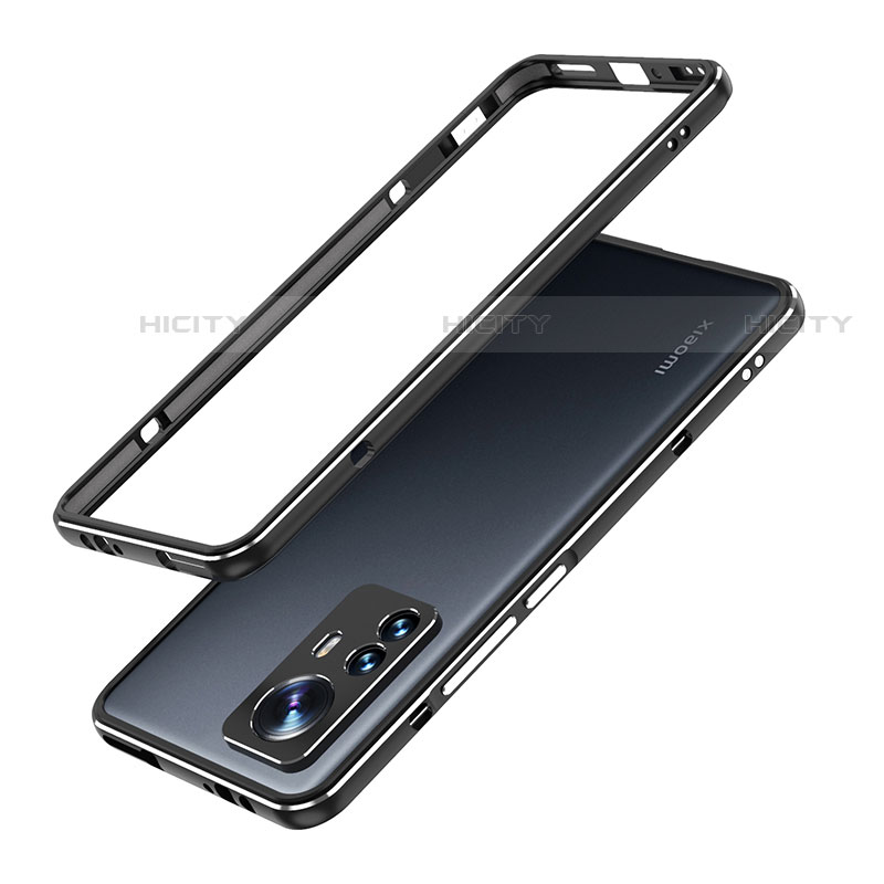 Custodia Lusso Alluminio Laterale Cover A01 per Xiaomi Mi 12S Pro 5G Nero