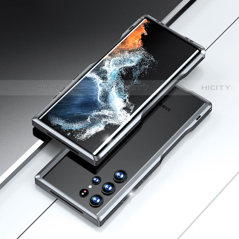 Custodia Lusso Alluminio Laterale Cover A02 per Samsung Galaxy S23 Ultra 5G