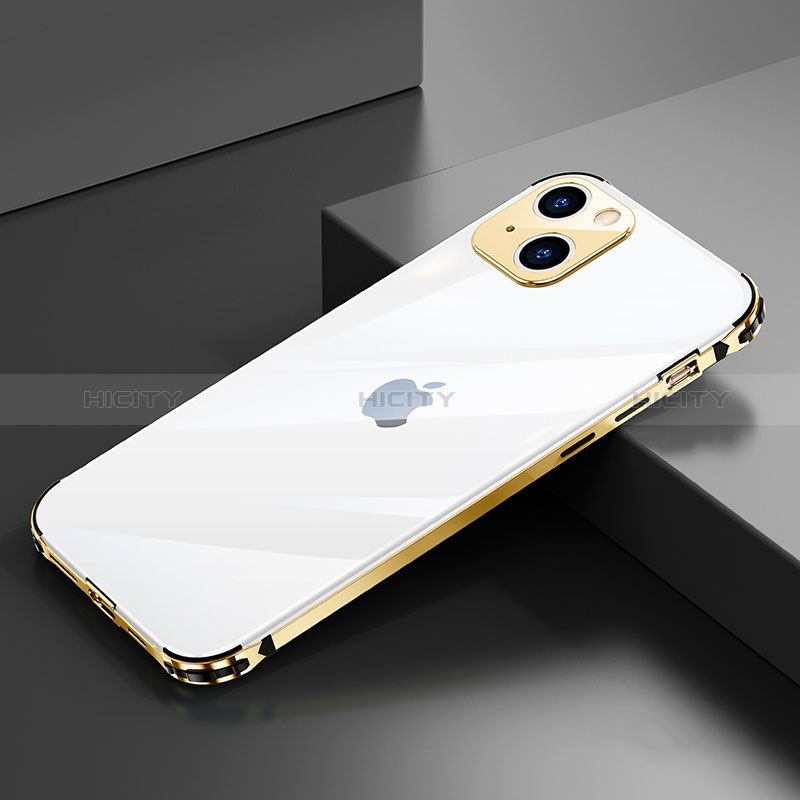 Custodia Lusso Alluminio Laterale Cover A06 per Apple iPhone 15 Plus