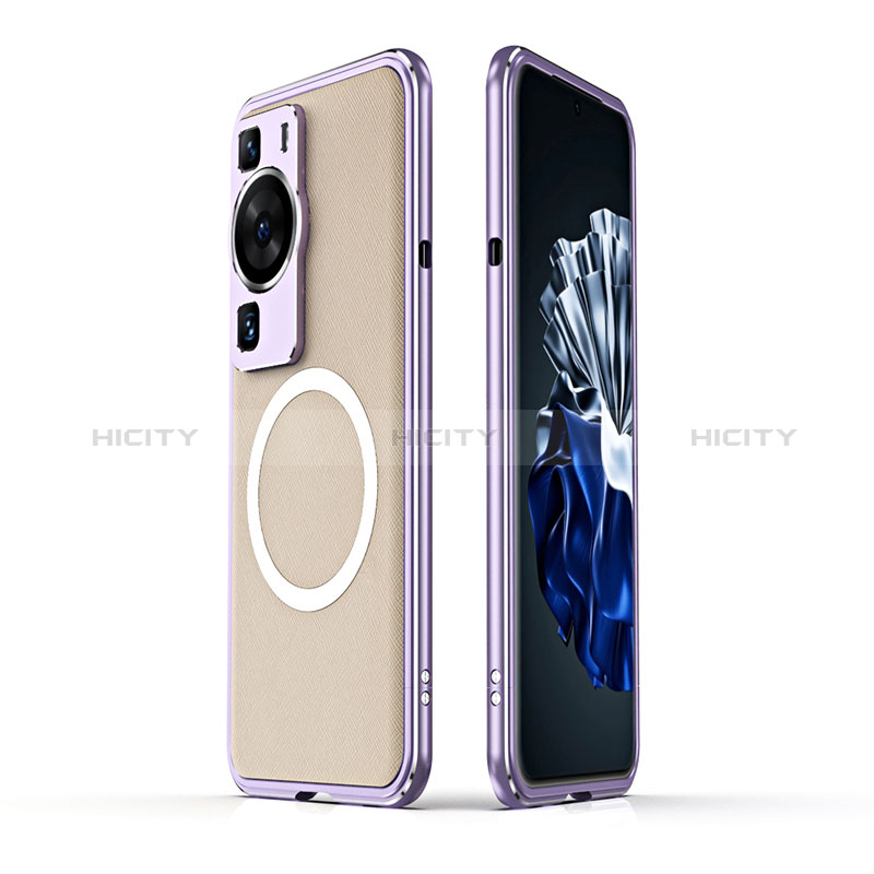 Custodia Lusso Alluminio Laterale Cover con Mag-Safe Magnetic JZ1 per Huawei P60 Pro