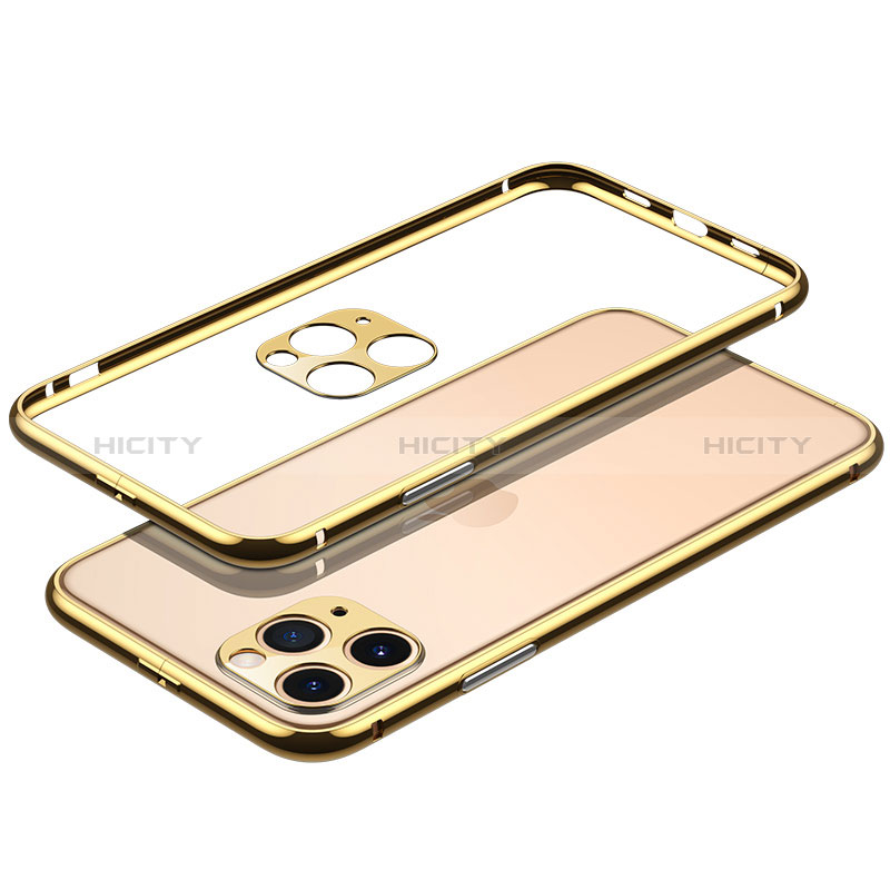 Custodia Lusso Alluminio Laterale Cover JL2 per Apple iPhone 13 Pro Oro