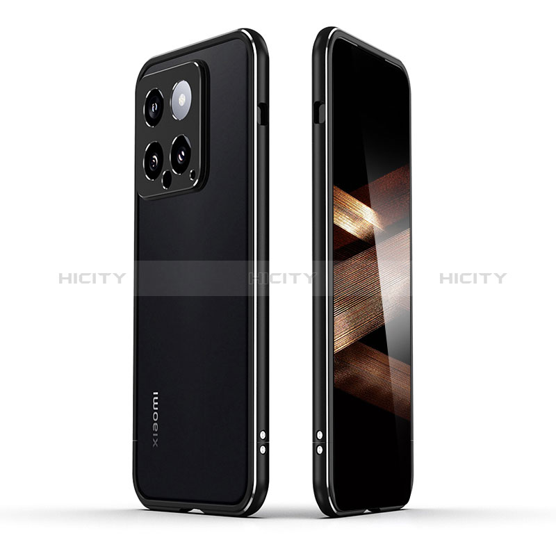 Custodia Lusso Alluminio Laterale Cover JZ1 per Xiaomi Mi 14 Pro 5G Nero