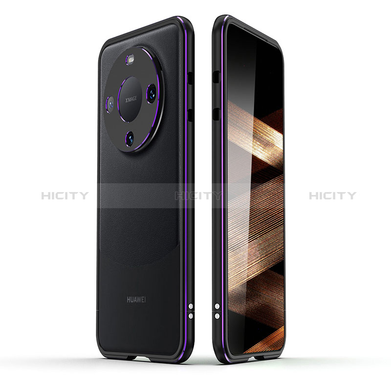 Custodia Lusso Alluminio Laterale Cover JZ2 per Huawei Mate 60 Pro Viola