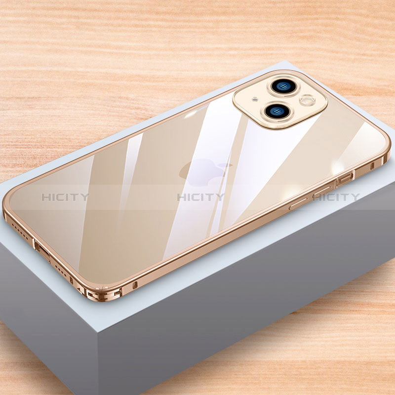 Custodia Lusso Alluminio Laterale Cover LK1 per Apple iPhone 15 Oro