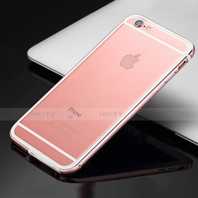 Custodia Lusso Alluminio Laterale Cover per Apple iPhone 6 Oro Rosa