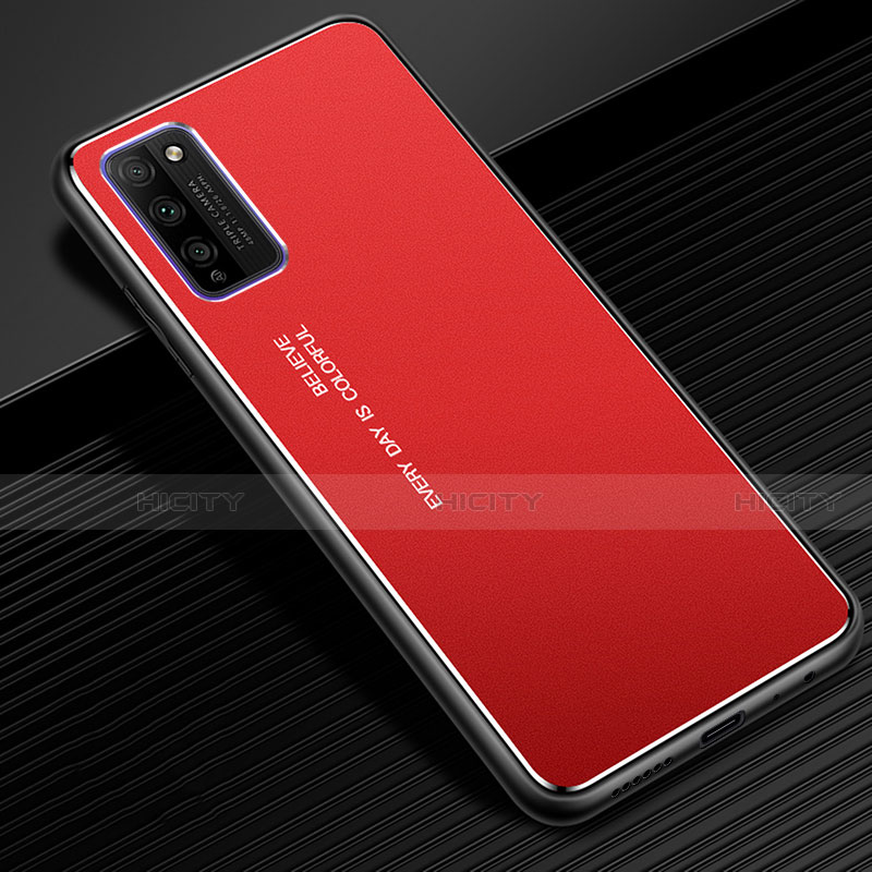 Custodia Lusso Alluminio Laterale Cover per Huawei Honor 30 Lite 5G Rosso