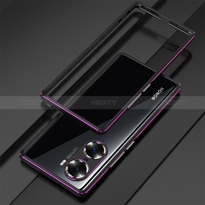 Custodia Lusso Alluminio Laterale Cover per Huawei Honor 60 5G Viola