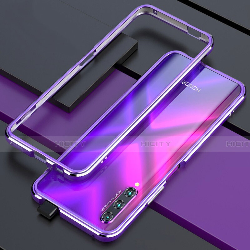 Custodia Lusso Alluminio Laterale Cover per Huawei Honor 9X Pro Viola