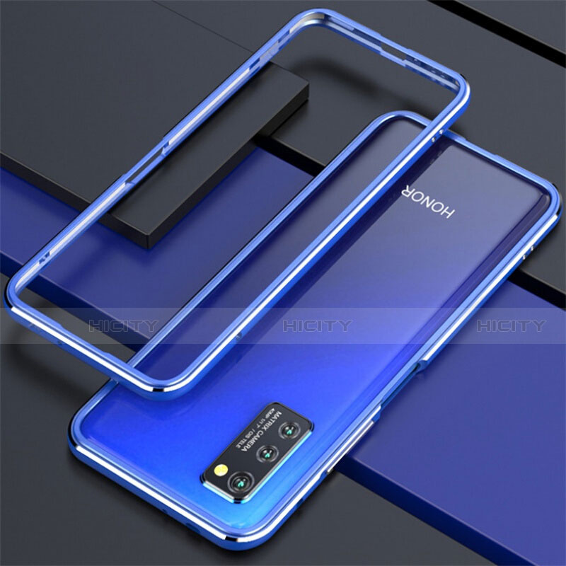 Custodia Lusso Alluminio Laterale Cover per Huawei Honor V30 Pro 5G Blu