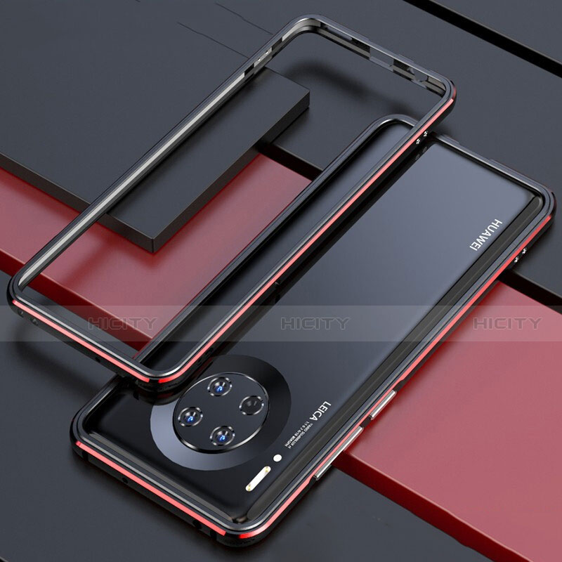 Custodia Lusso Alluminio Laterale Cover per Huawei Mate 30 Pro Rosso