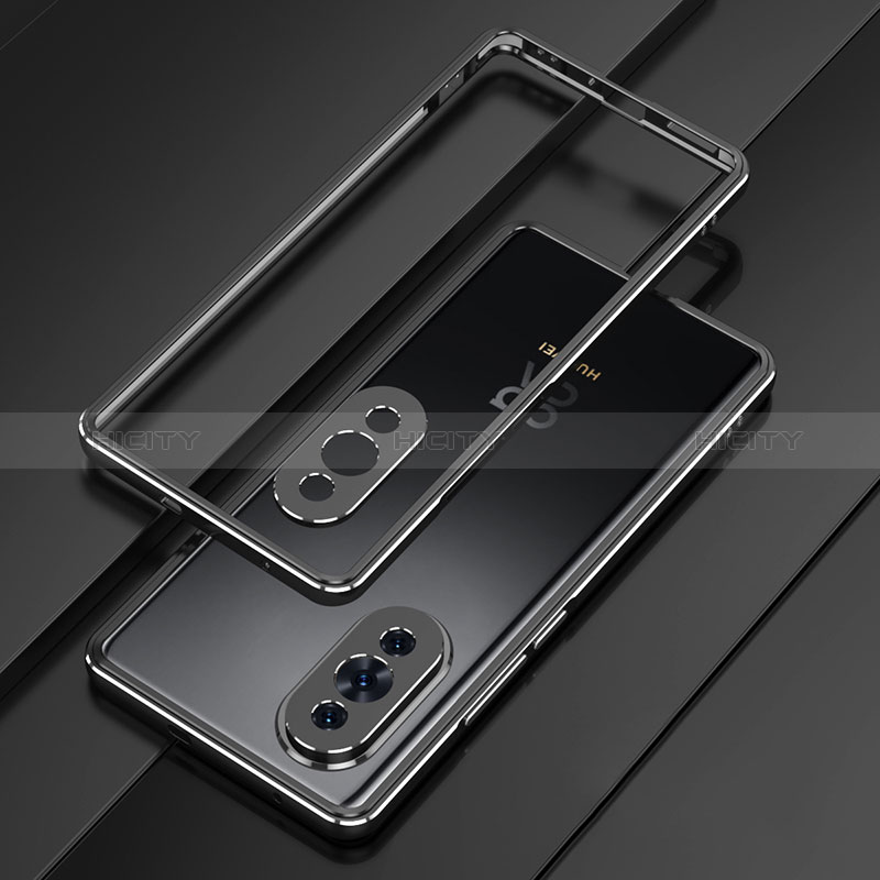 Custodia Lusso Alluminio Laterale Cover per Huawei Nova 10 Nero