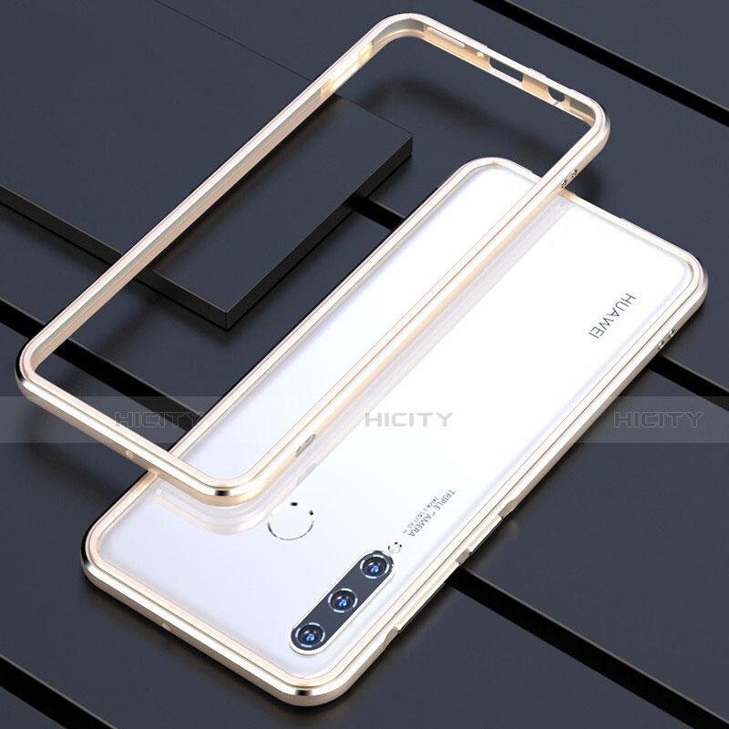 Custodia Lusso Alluminio Laterale Cover per Huawei P30 Lite Oro