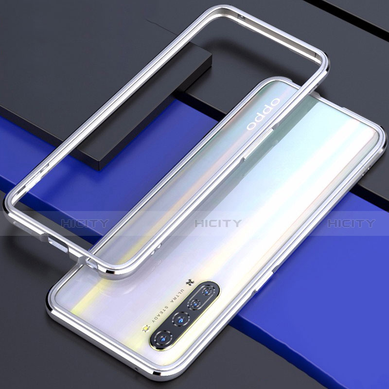 Custodia Lusso Alluminio Laterale Cover per Oppo K7 5G Argento